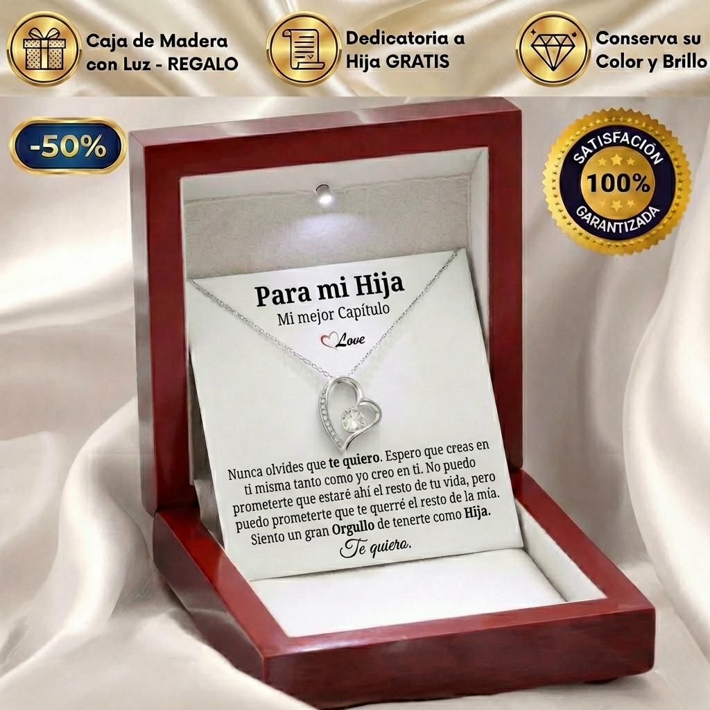 El Regalo Que La Hará Llorar - Collar Corazón Infinito™ para Mi Hija