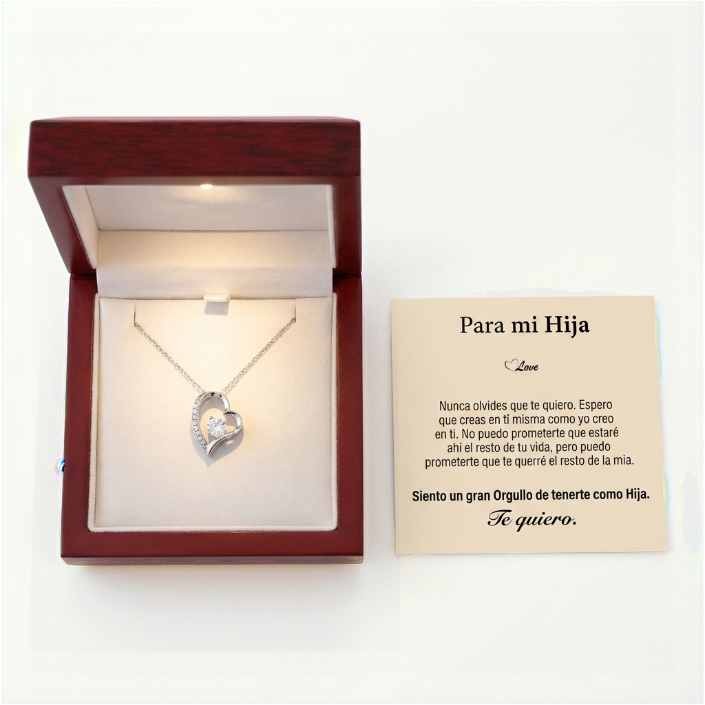 El Regalo Que La Hará Llorar - Collar Corazón Infinito™ para Mi Hija