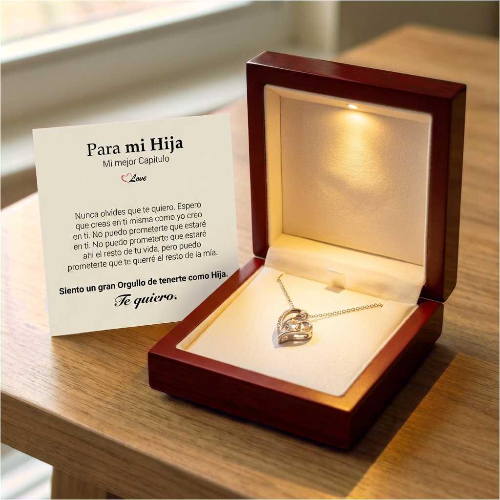 El Regalo Que La Hará Llorar - Collar Corazón Infinito™ para Mi Hija